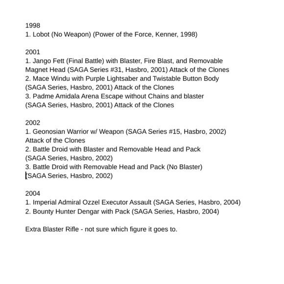 Star Wars Vintage Action Figures Lot of 35 Loose 1995 Kenner to 2004 Hasbro - Picture 13 of 13